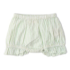 Organic Smocked Top And Bloomer Set - Basil Stripes