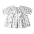Organic Smocked Top & Shorts Set - Blue Vines