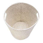 Felt Laundry Hamper - White
