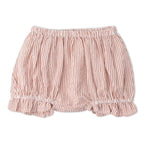 Organic Smocked Top And Bloomer Set - Coral Stripes