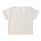 Organic Terry Tee & Shorts Set - Cabana Stripes