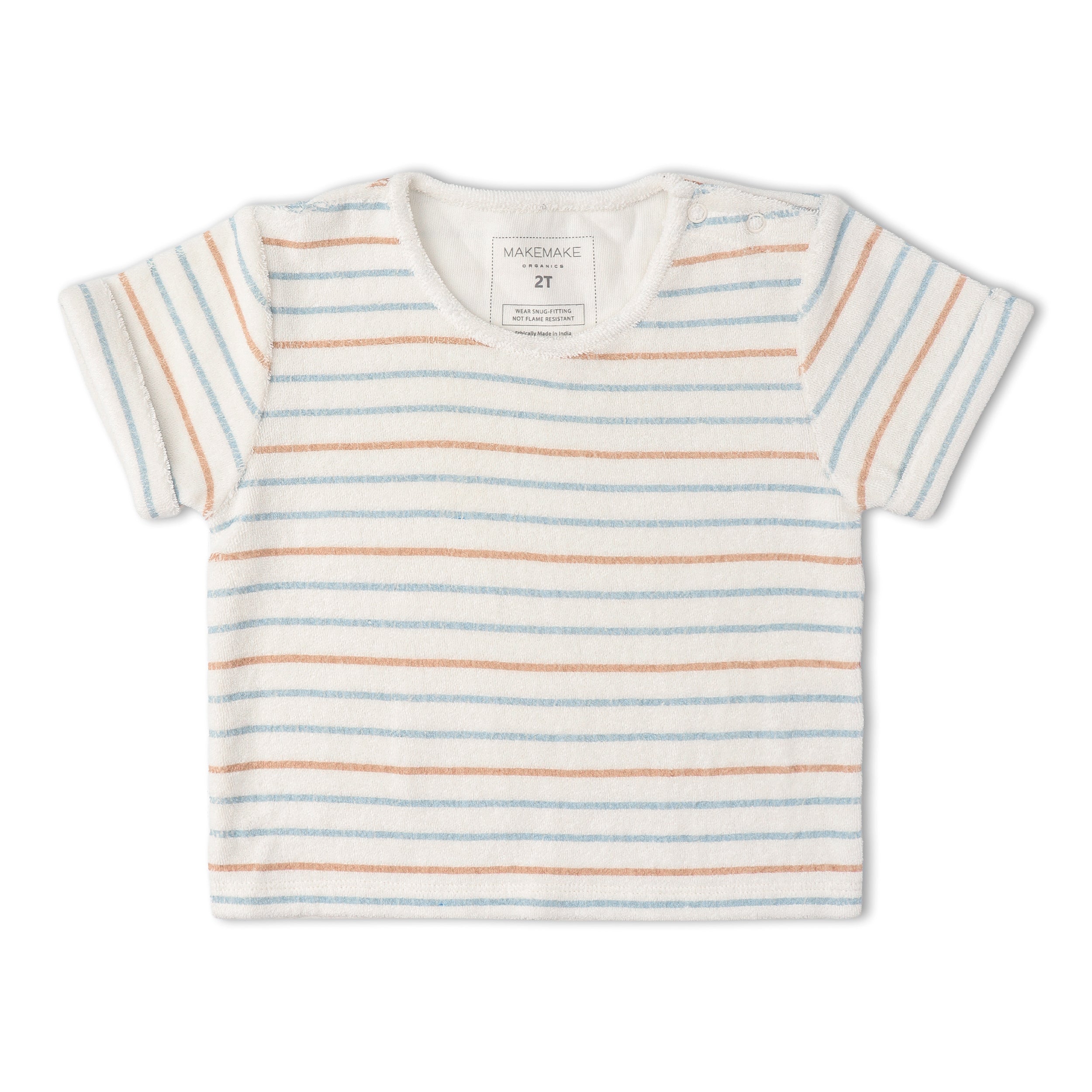 Organic Terry Tee & Shorts Set - Cabana Stripes