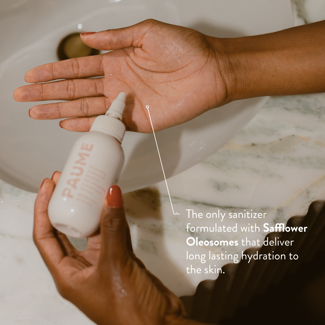Frasco de gel antibacterial hidratante para manos