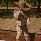 Organic Twill Barrel Pants - Rosebud