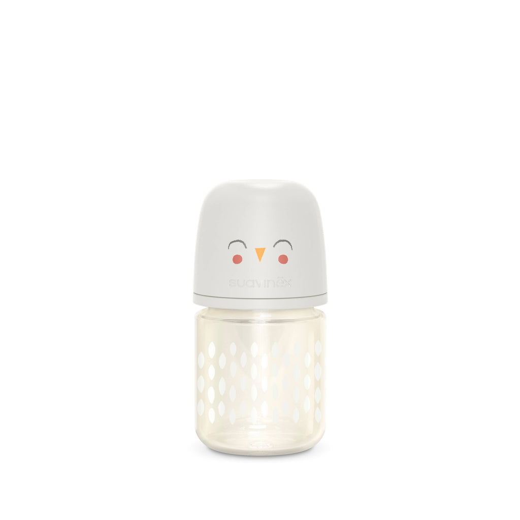 Suavinex Bonhomia SX PRO™ 4oz Glass Bottle, Slow Flow- Beige