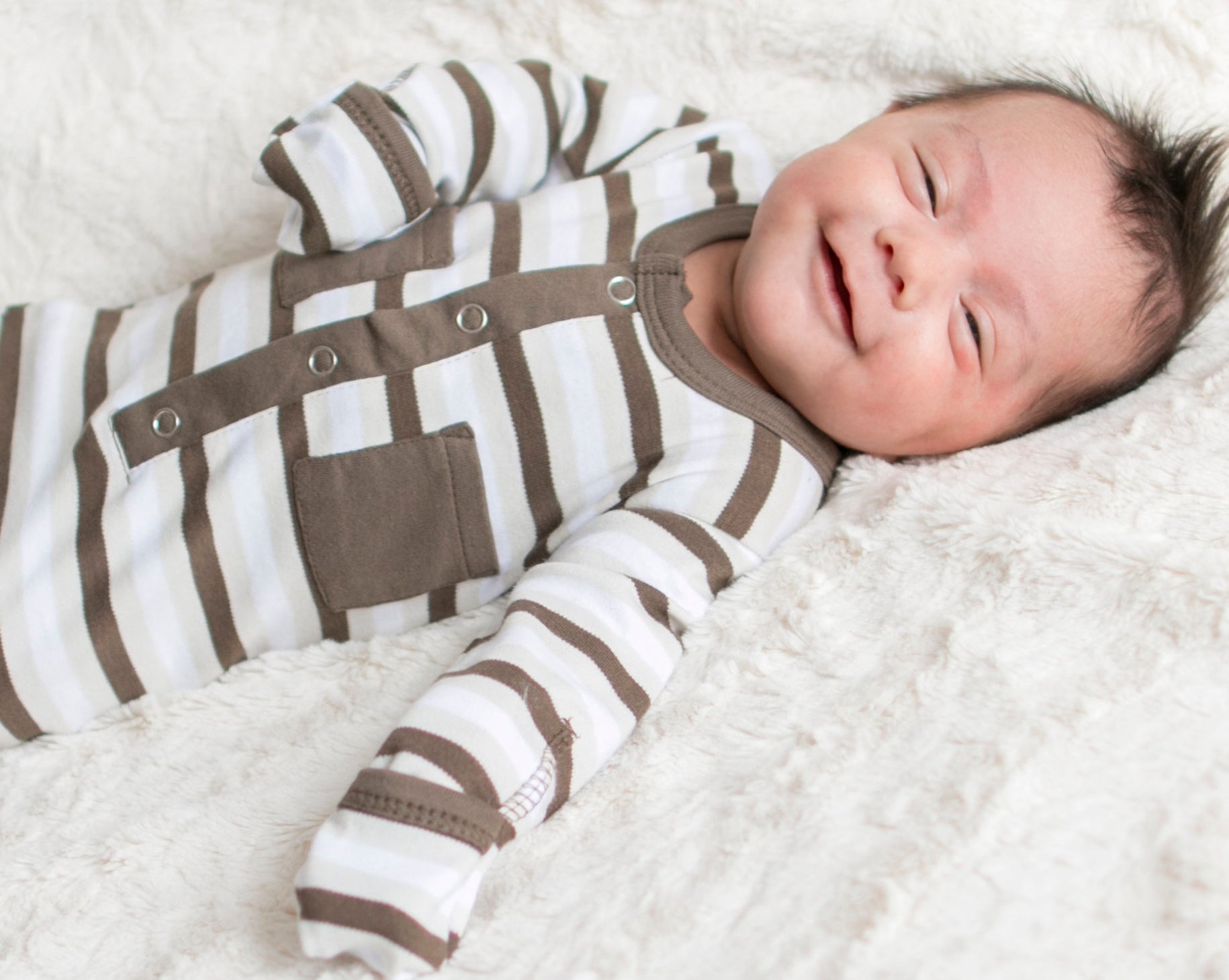 Bark Stripe | Organic Gown