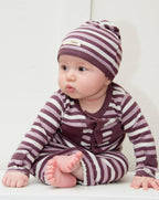 Eggplant Stripe | Organic Gown