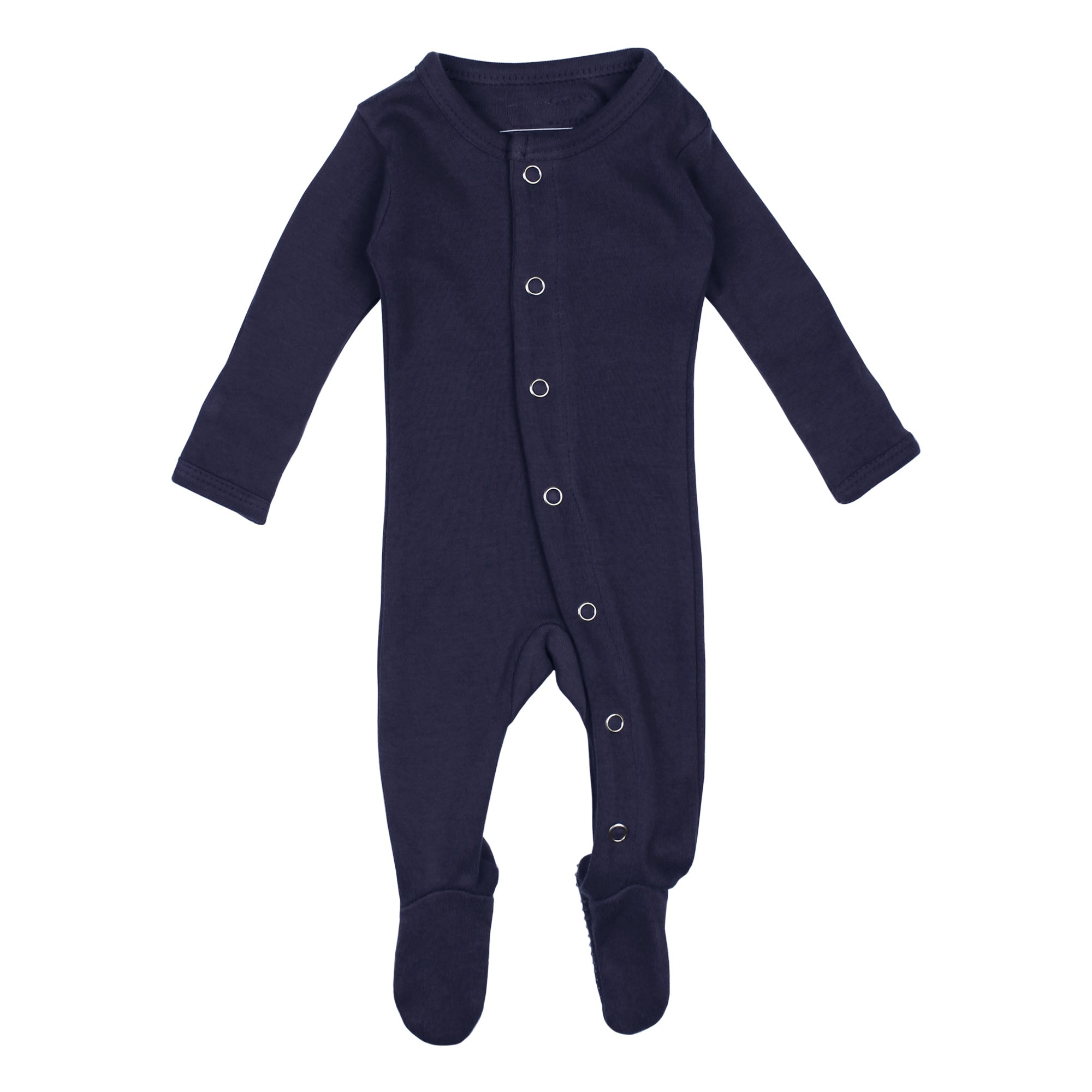 Navy | Organic Snap Footie