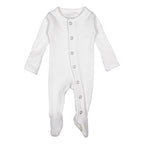 White | Organic Snap Footie