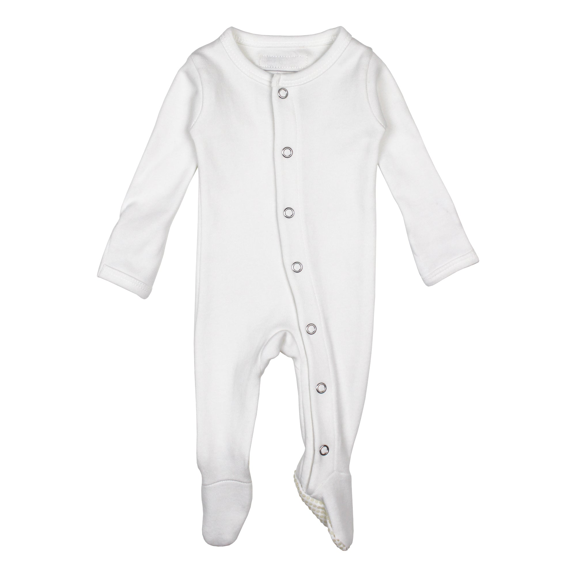 White | Organic Snap Footie