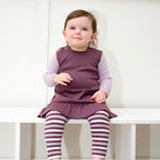 Eggplant Stripe | Organic Leggings