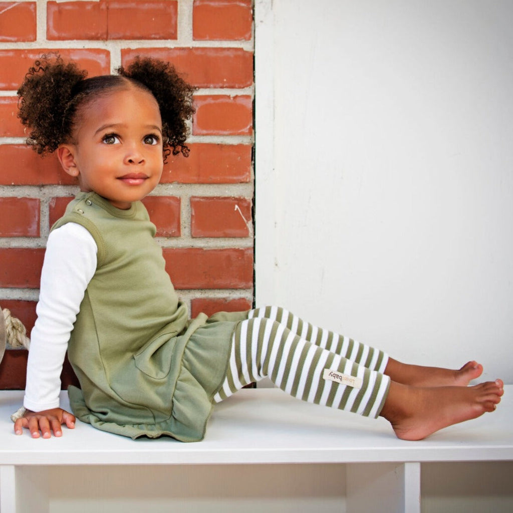 Sage/White | Organic Leggings