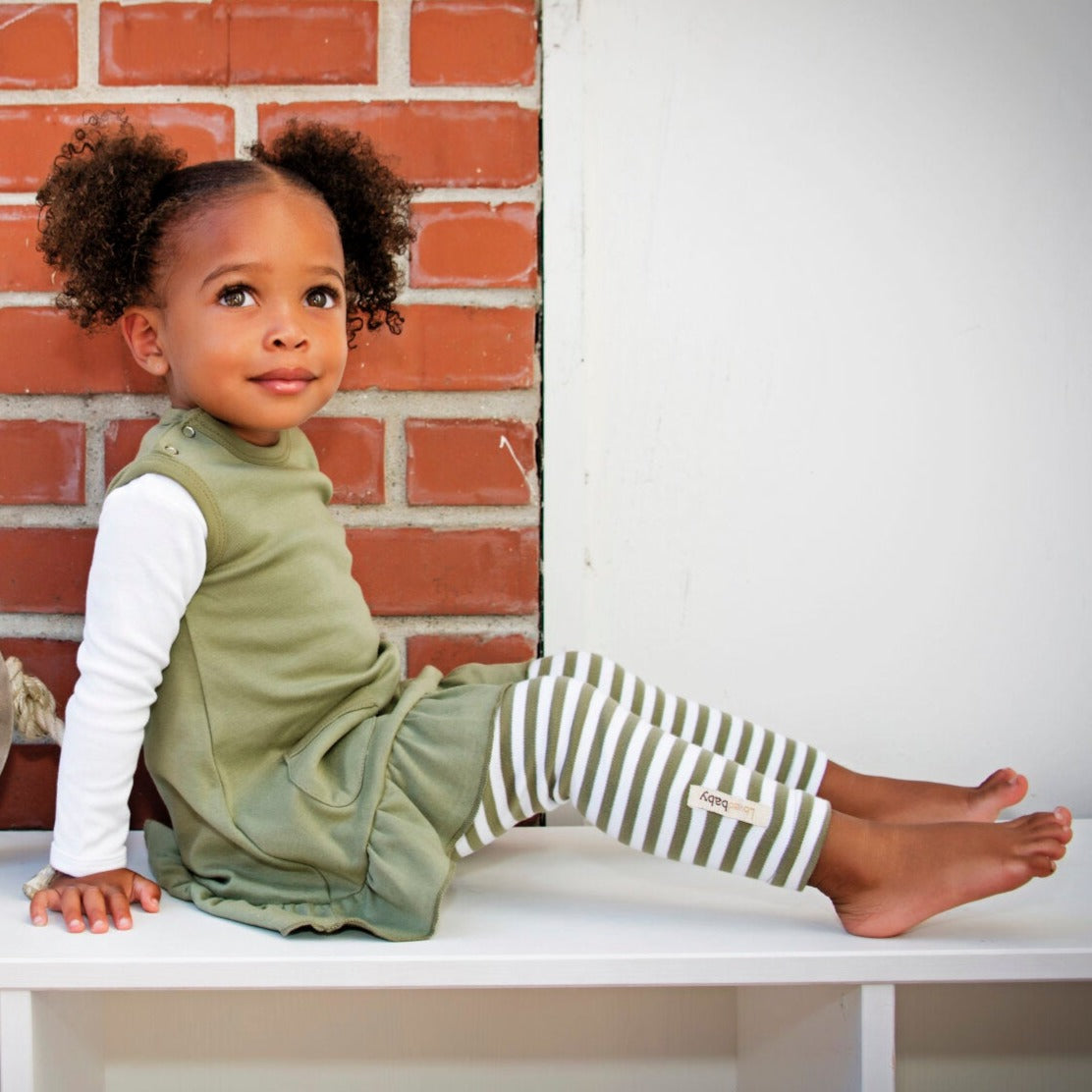 Sage/White | Organic Leggings