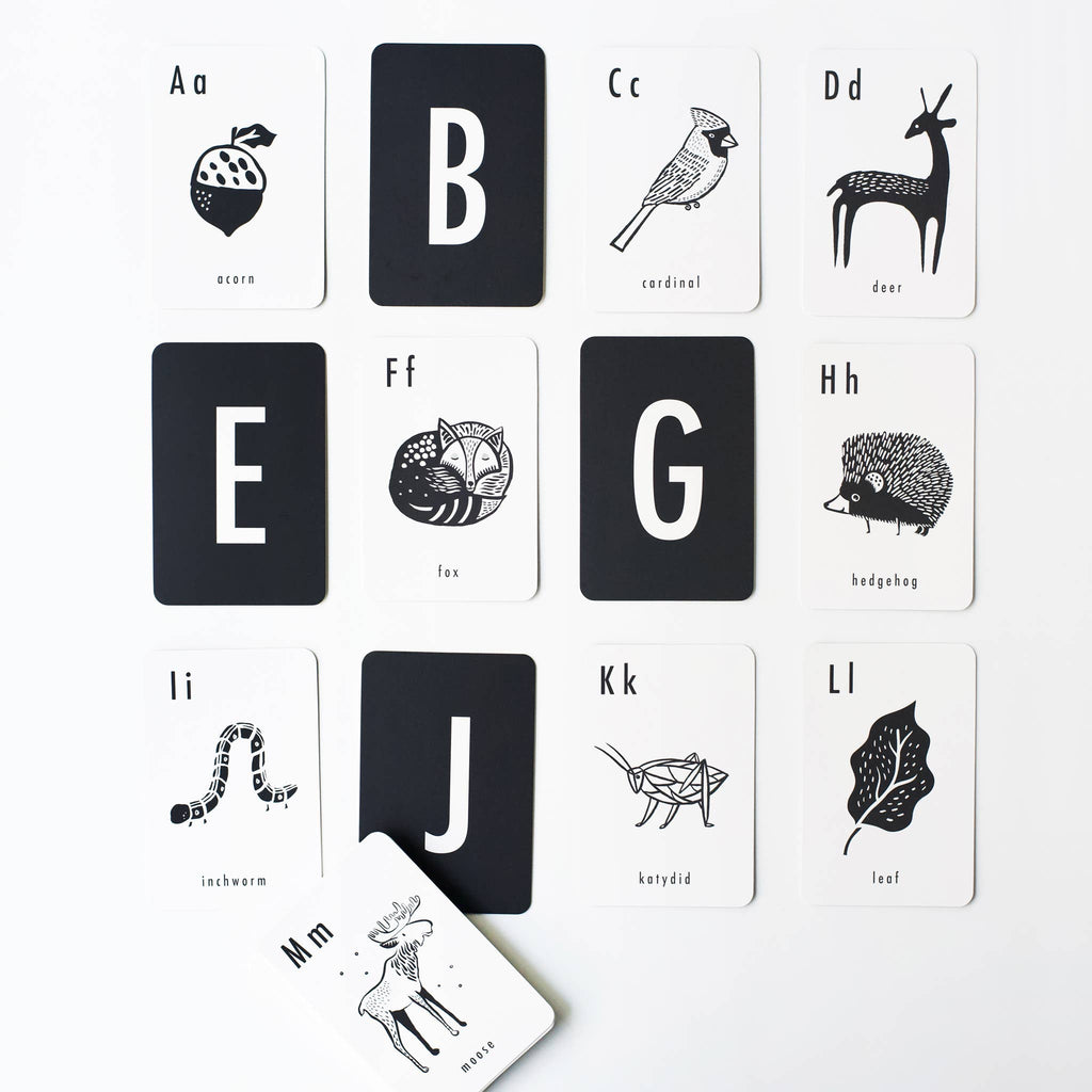 Woodland Alphabet Cards - ABC Learning Preschool Flash Cards
