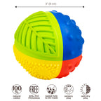 Natural Rubber Sensory Ball Rainbow, Eco-Friendly