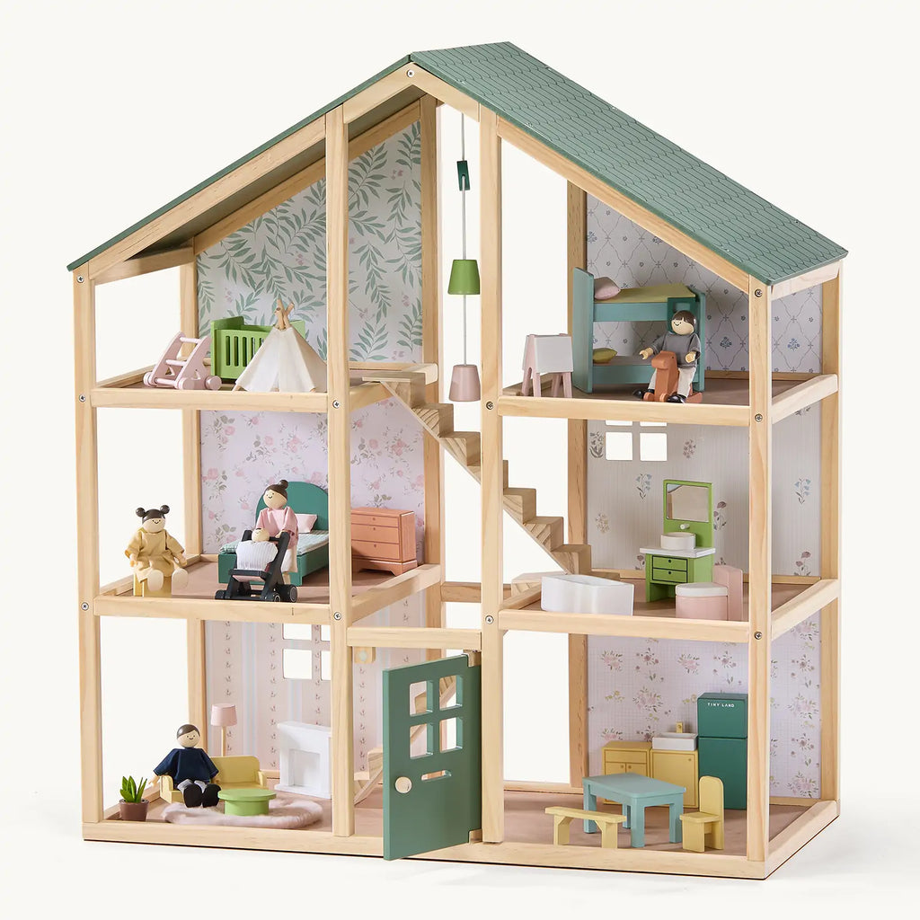 Tiny Land® Sweetwood Dollhouse & Wooden Dollhouse Dolls