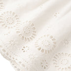 Organic Eyelet Flutter Dress - Ivory Eyelet