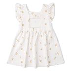 Organic Cutout Back Dress - Lemons