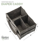 Diaper Caddy in Peppercorn