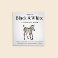 Libro de contraste en blanco y negro para bebés