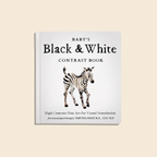 Libro de contraste en blanco y negro para bebés