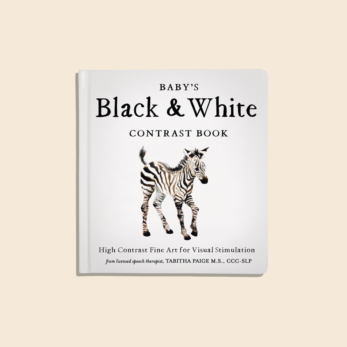 Libro de contraste en blanco y negro para bebés