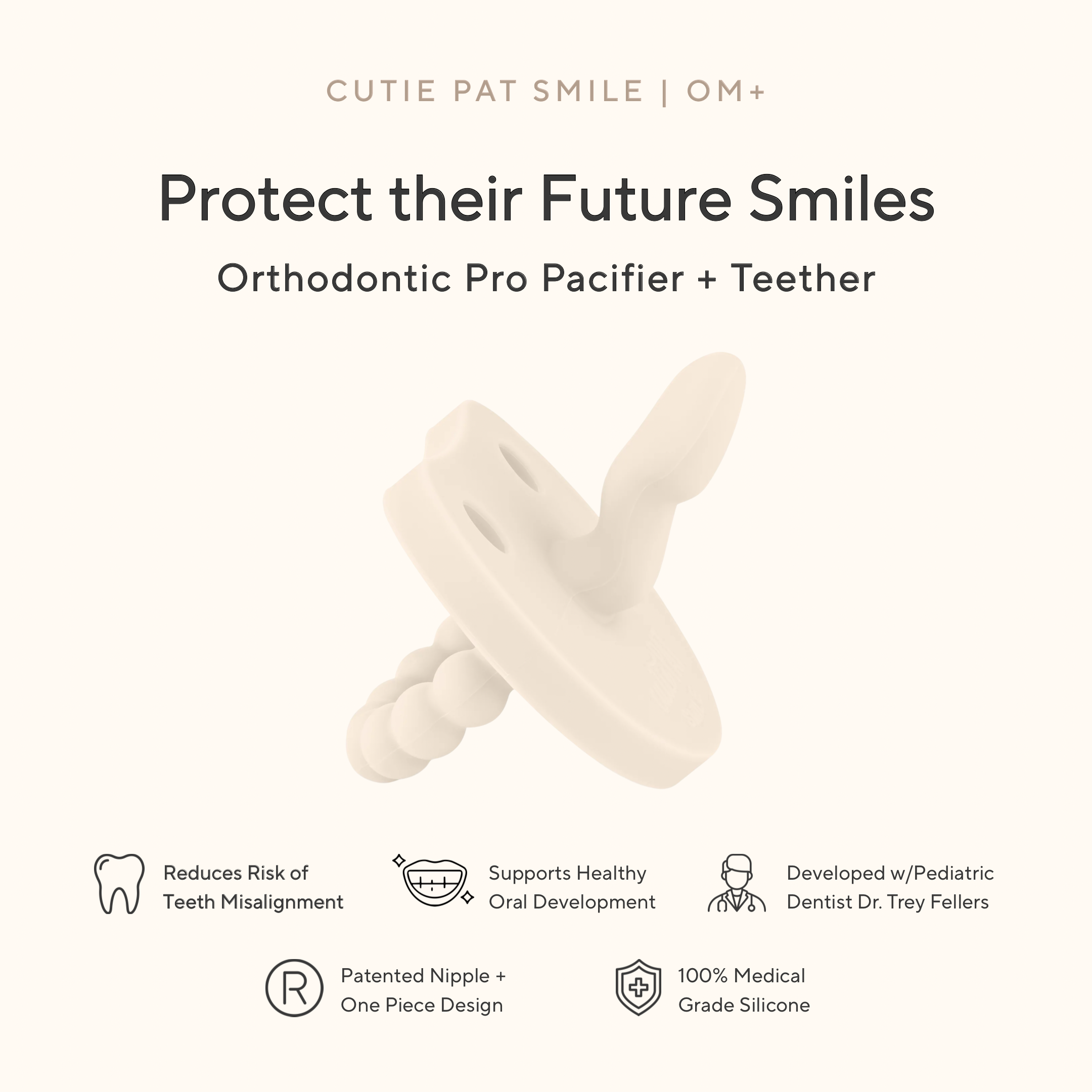 Cutie PAT Smile (0m+) Pacifier + Teether