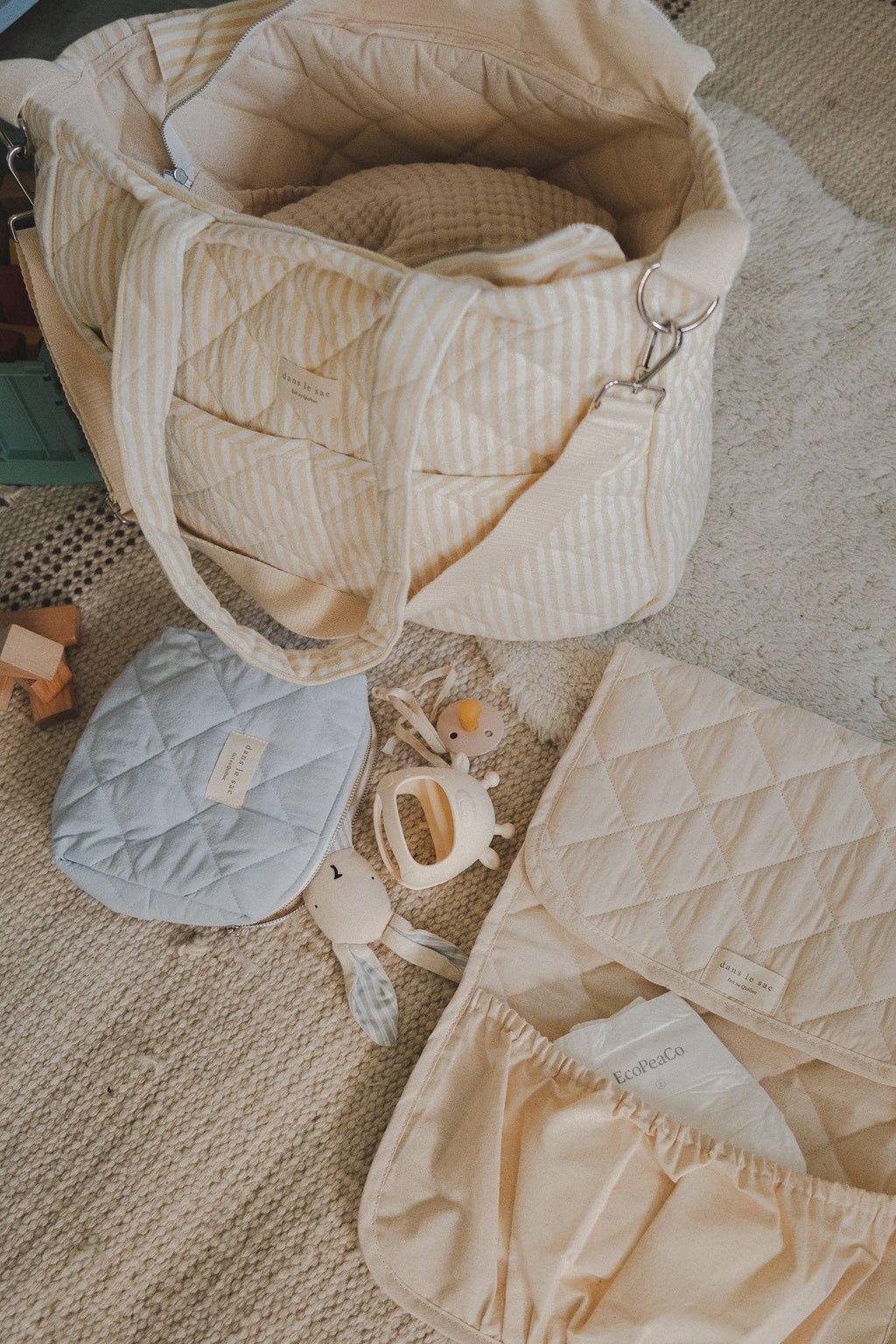 Organic cotton diaper bag - Striped collection