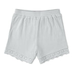 Organic Ruffle Top & Shorts Set - Fog