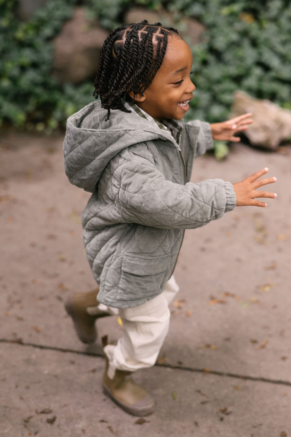 Pehr Corduroy Quilted Jacket in Sage