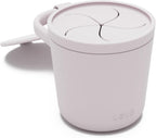 Lalo Snack Cup - Mess-Free Silicone Snack Cups for Toddlers & Babies with Detachable Lid, BPA-Free Baby Snack Containers, Fits Most Stroller & Car Seat Cup Holders, Dishwasher Safe, Oatmeal