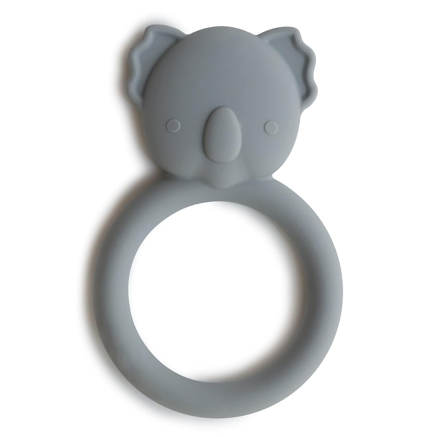 mushie Silicone Baby Teether Toy | Dog Brown