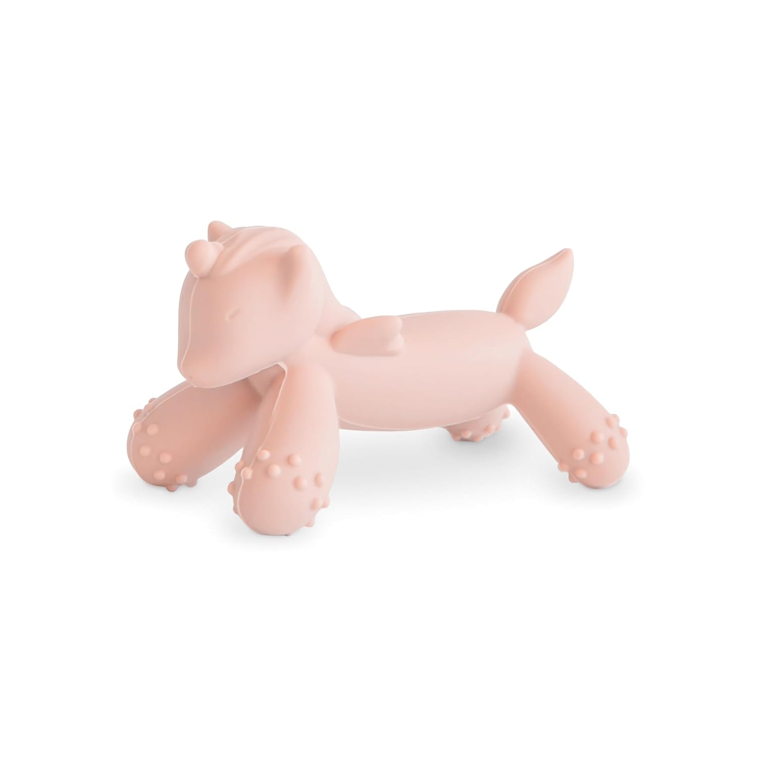 mushie Silicone Baby Teether Toy | Dog Brown