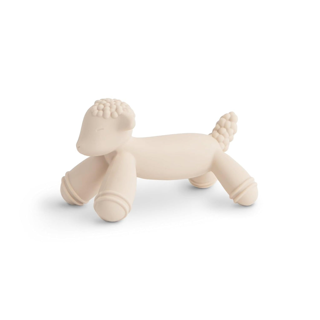 mushie Silicone Baby Teether Toy | Dog Brown