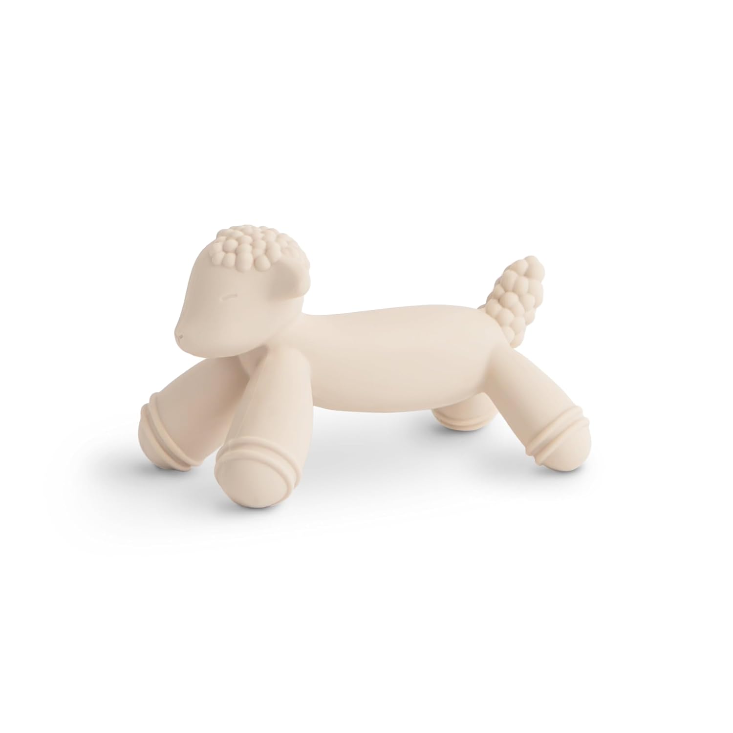 mushie Silicone Baby Teether Toy | Dog Brown