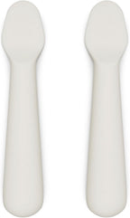 Lalo Little Spoon Set - 2 Piece Baby Spoons Set for Infants & Babies - Made From Food Grade Silicone Dishwasher Safe - Baby Feeding Essentials for Early Stage Mealtime - Sage