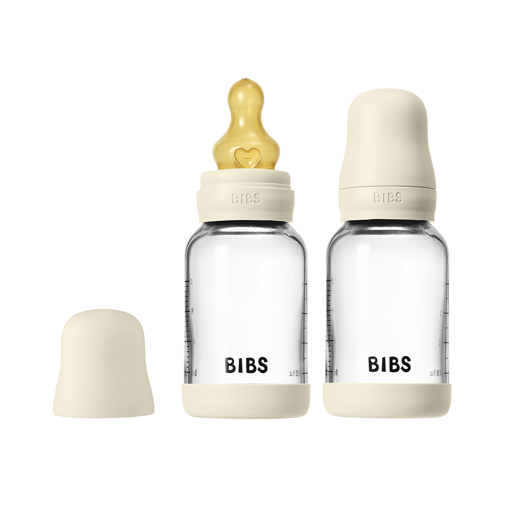 BIBS Baby Glass Bottle Set, 2-Pack — Ivory