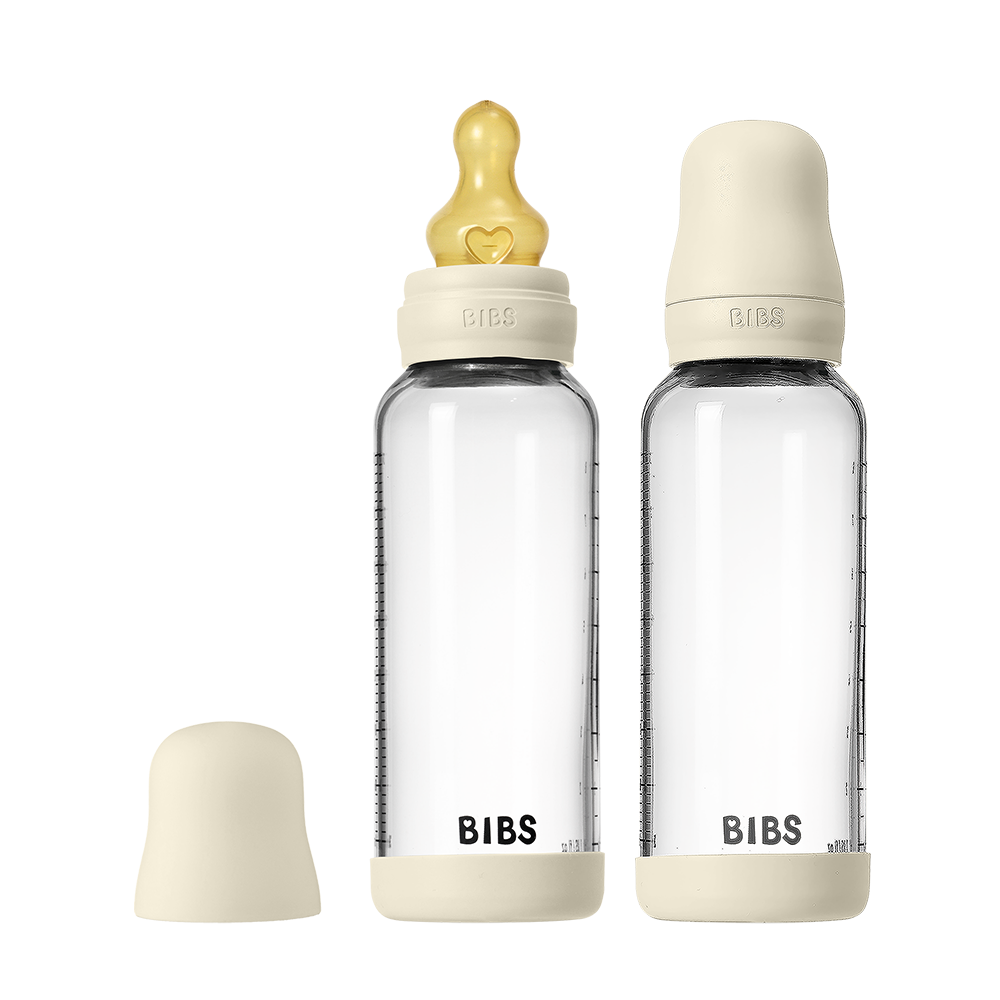 BIBS Baby Glass Bottle Set, 2-Pack — Ivory