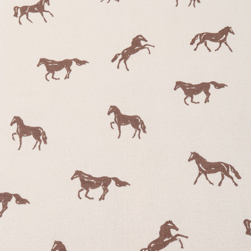 Organic 2-Way Zip Romper - Horses