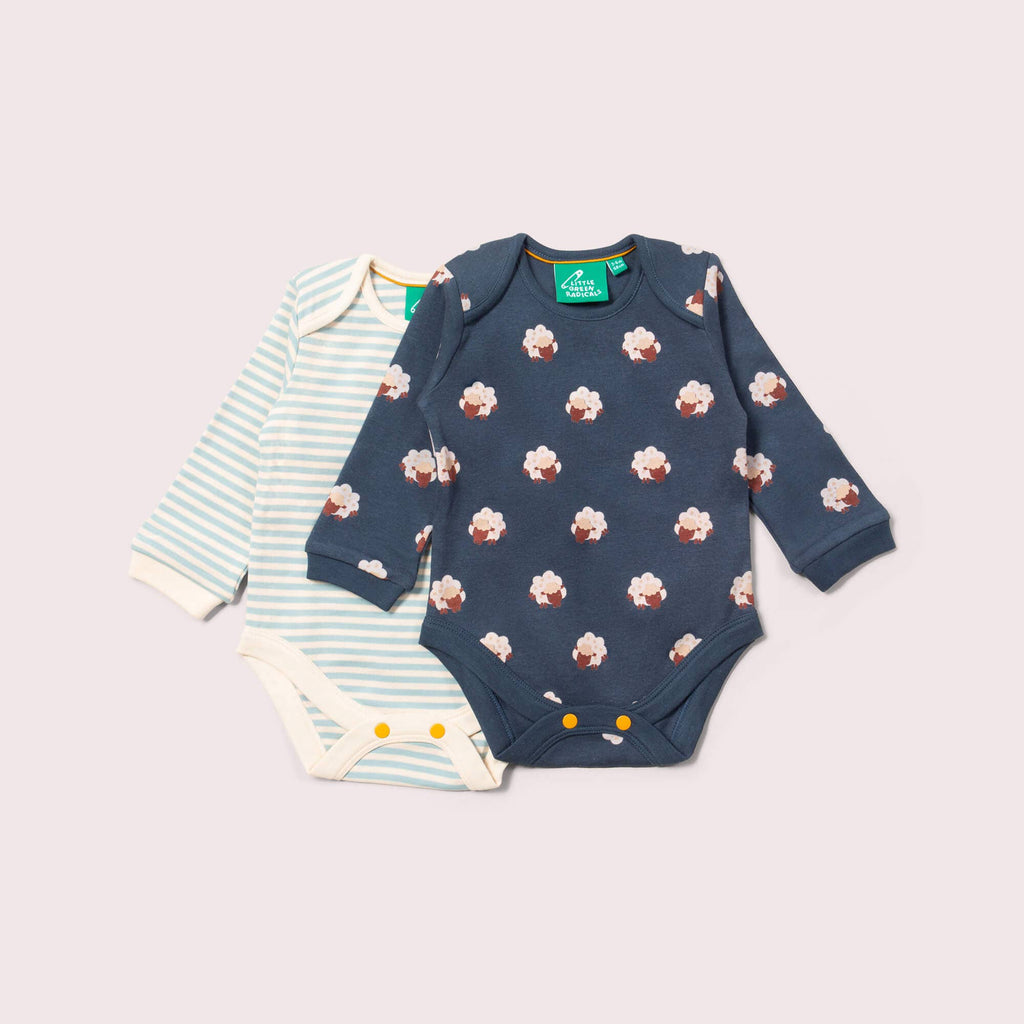 Paquete de 2 mamelucos de bebé con diseño de ovejas durmiendo
