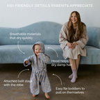 Toddler + Kids Bath Robe