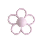 mushie Silicone Baby Daisy Rattle Teether Toy (Dusty Rose)