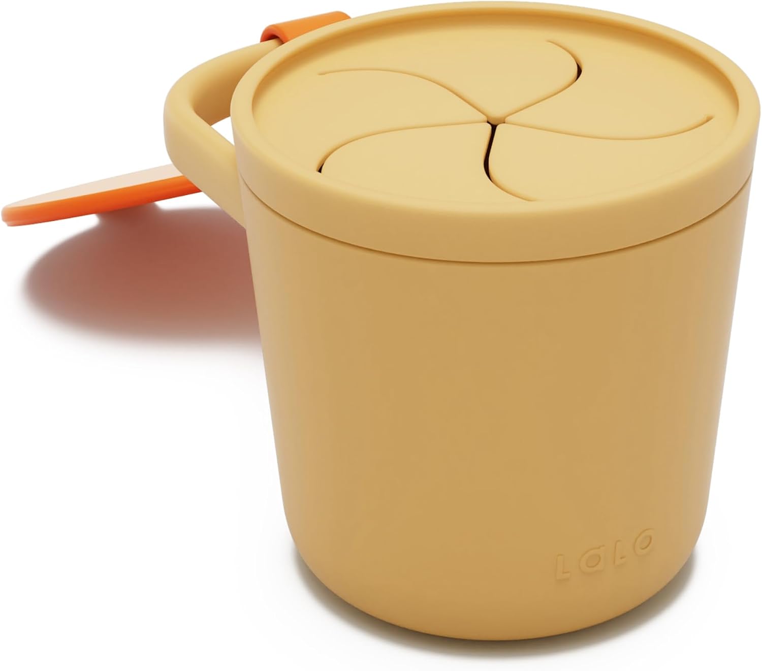 Lalo Snack Cup - Mess-Free Silicone Snack Cups for Toddlers & Babies with Detachable Lid, BPA-Free Baby Snack Containers, Fits Most Stroller & Car Seat Cup Holders, Dishwasher Safe, Oatmeal
