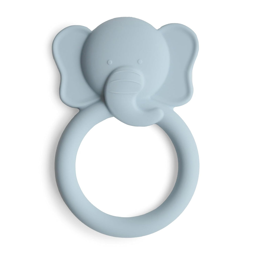 mushie Silicone Baby Teether Toy | Dog Brown