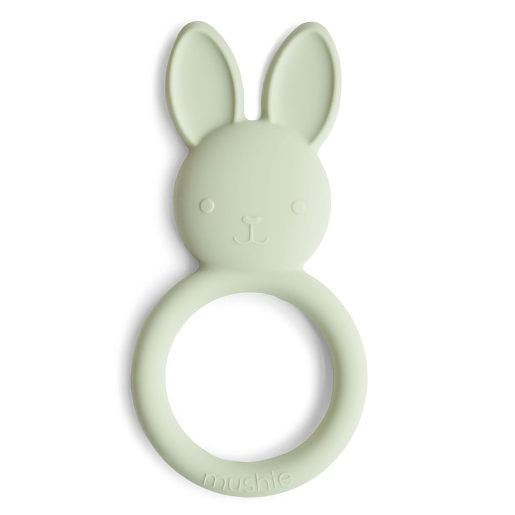 mushie Silicone Baby Teether Toy | Dog Brown