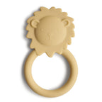 mushie Silicone Baby Teether Toy | Dog Brown