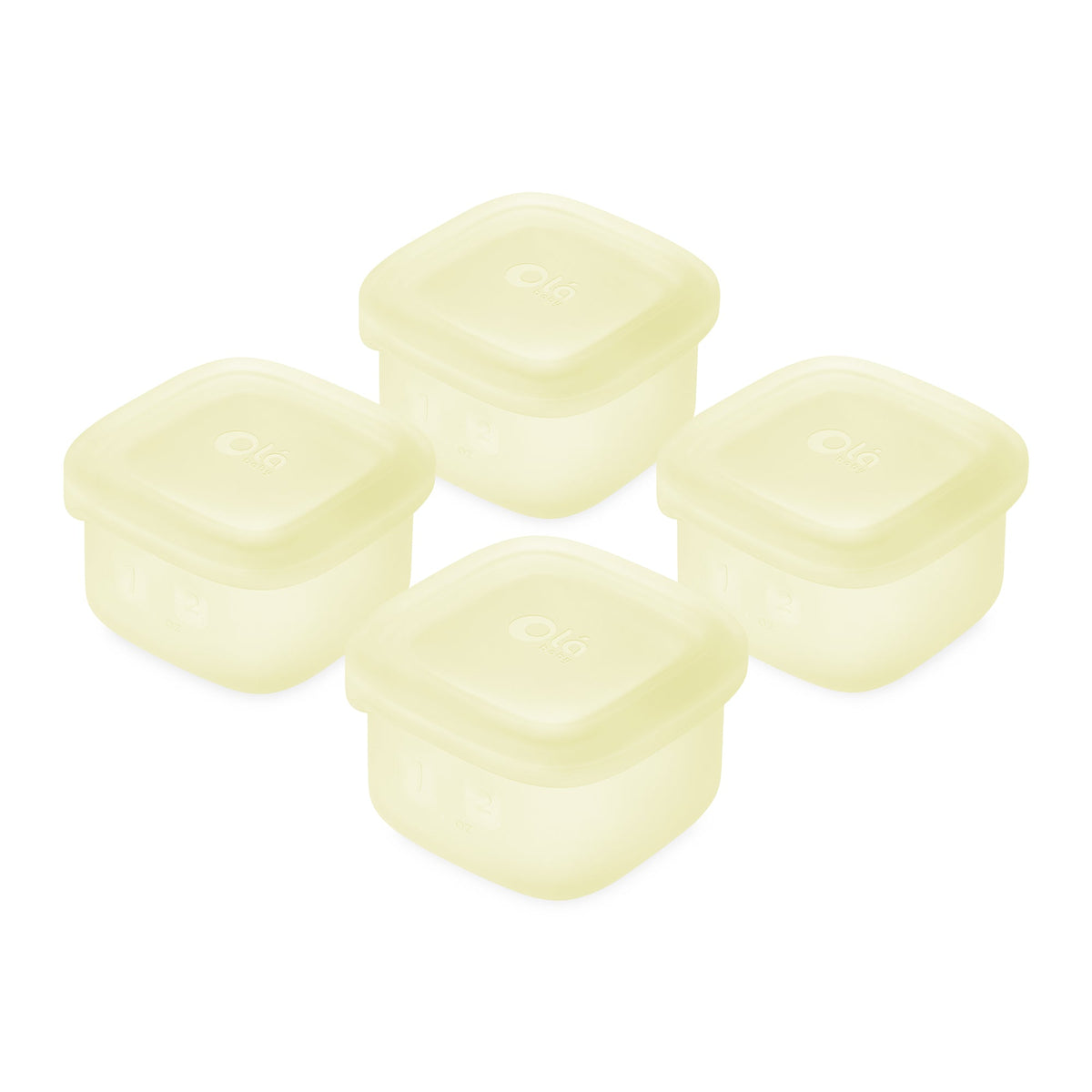 Olababy Silicone Food Storage Containers for Baby Meals On the Go (4-Pack)