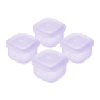 Olababy Silicone Food Storage Containers for Baby Meals On the Go (4-Pack)