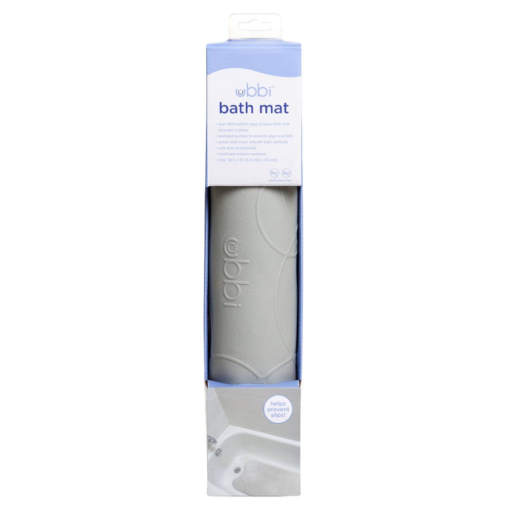 Non-Slip Gray Bath Mat for Babies & Toddlers