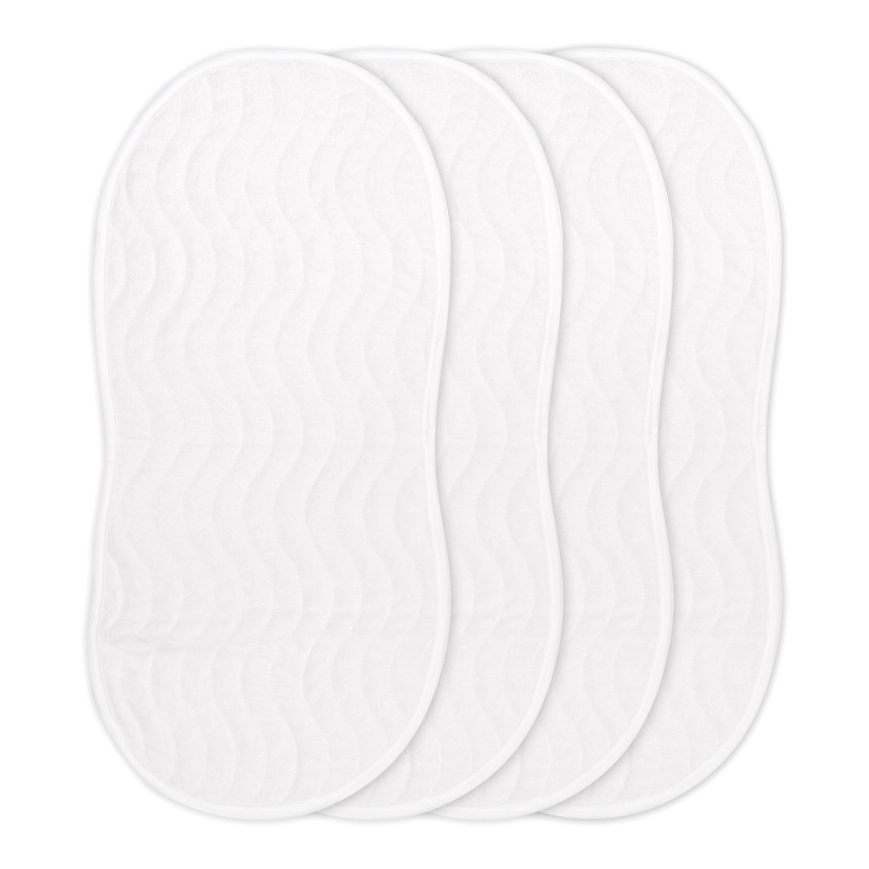 Quilted Reusable Changing Pad Liners, Easy to Clean, White
